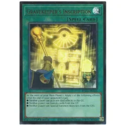 Gravekeeper's Inscription - BLGG-EN121 - Ultra Rare 1st Edition