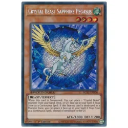 Crystal Beast Sapphire Pegasus - SGX1-ENF08 - Secret Rare 1st Edition