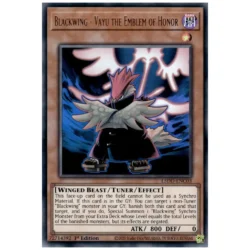 Blackwing - Vayu the Emblem of Honor - L5DD-ENC03 - Ultra Rare 1st Edition