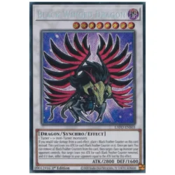 Black-Winged Dragon (Chibi Artwork) - L5DD-ENS03 - Secret Rare 1st Edition
